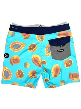 Hurley Phantom Party Pack 18" Boardshorts Fruit Print Size 31 Surf Beachwear